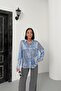 قميص MY FASHION بأكمام طويلة ونقوش تجريدية - 5