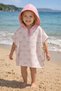 100% Cotton Organic Mulein Fabric Double Colored Bow Marine Pool Poncho