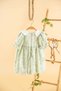 Baby Girl Linen Dress 100% Cotton Lined Breathable Natural Fabric with Bow Detail - 2