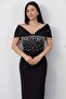 Strapless Neckline Stoned Atlas Dress Bal177 - 2