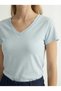 V-Neck Short Sleeve Ribbed T-Shirt - R104 - 4