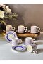 Mabel 6-Person Porcelain Turkish Coffee Cup Set - 5