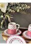 Faith 6-Person Porcelain Turkish Coffee Cup Set - 2