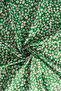 Green Daisy Patterned Poplin Tablecloth - with French Lace Detail on Cotton Edge - 8