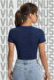 Look Big Funny Printed Cotton Lycra Slim Fit Short Sleeve Crew Neck Bodysuit - 2