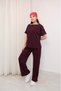 Premium Modal Fabric Boat Neck Wide Leg Pants Set – Summer Comfortable Fit Stylish Two-Piece Set - 6