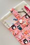Owl Patterned Linen Book Cover with Pockets Book Organizer - 3