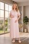 New Season Powder Lace Detailed Summer Short Sleeve Special Design Maternity Nightgown Set - 5