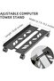 Adjustable Computer Stand, Ventilated Mobile CPU Stand with 4 Locking Casters - 6
