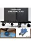 Adjustable Computer Stand, Ventilated Mobile CPU Stand with 4 Locking Casters - 2
