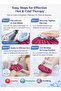 Therapy Ice Bag 5 Inch Reusable Hot & Cold Compress Pack for Pain Relief Leak Resistant - 3