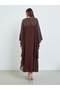 Brown Frill Embellished Jalabiya - 5
