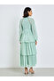 Green Lace Tiered Maxi Dress - 5