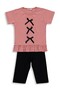 2-5 Years Old Set with Bow - Light Red-Black