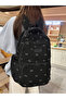 Bow Print Zip Closure Backpack with Shoulder Bag and Purse Set - 4