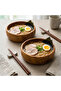 Walnut Wood Bowl Set of 2 Handmade Natural Wood 15 cm - 3