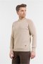 Beige Crew Neck Long Sleeve Pocketless Standard Fit Sweater 100% Cotton Knitwear 1012260150 - 3