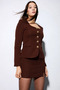 Eva Button Suit Brown - 3