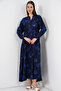 Women's Patterned Long Hijab Dress 2585 - Black 9 - 3