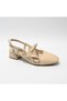 Stylish and Comfortable Short Heeled Women's Shoes with Pearl Detail - 6