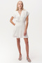 Sleeveless V-Neck Regular Linen Mini Dress with Buckle at the Waist - 4