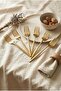 Set of 6 Luxury Gold Stainless Steel Dinner Forks (21 cm)