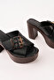 Tly-776 Thick Heel Buckle Crossed Slippers - 2
