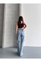 Women's Embroidery Detailed High Waist Wide Leg Jeans - 3