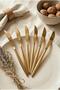 Set of 6 Luxury Gold Stainless Steel Dinner Knives (21 cm) - 2