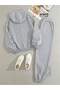 Zippered Tracksuit Set - Zippered Hooded Sweatshirt & Jogger Sweatpants - 2