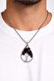 Natural Stone Tree of Life Necklace Silver Color 60 cm Unisex Handmade - 2