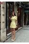 Women's Yellow Pocket Detailed Mini Balloon Dress Yel221824 - 6