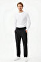 Men's Straight Leg Elastic Waist Sweatpants 25708 Black - 3