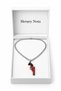 Pubg Figured Design Necklace Red Black Unisex 60 cm Metal Chain - 5