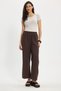 Women's Slim Fit Tight-Fitting Cotton Soft Textured Short Sleeve Boat Neck Beige T-Shirt Blouse - 2