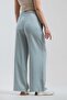 Women's Water Green Elastic Waist Wide Leg Comfort Pants - 6