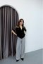 Women's Black Mesh Detailed Hooded Short Sleeve Blouse Sn186 - 6