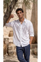 Men's Dobby Half Oversize Muslin Shirt - 5