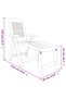 Șezlong, antracit, plastic - 3