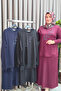 Women's Clothing Plus Size Leaf Stone Crystal Fabric Skirt Set - 8