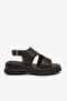 Women's Brown Comfortable Flat Buckle Sandals - 2