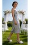Gray Satin Leather Women's Heeled Shoes with Bow and Ankle Buckle Stylish Shoes Vdz02011 - 2