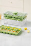 New Generation Pressed Double Ice Tray Ice Box – 28 28 56 Compartments with Lid Storage Box 10X20 cm - 2