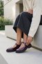 Burgundy Patent Leather Genuine Leather Women's Strappy Mary Jane Loafer Shoes Real Leather Inside and Out Women's Mary Jane - 2
