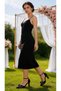 Black Satin Leather Women's Heeled Shoes with Bow and Ankle Buckle Stylish Shoes Vdz02011 - 2
