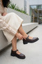 Brown Printed Genuine Leather Women's Strappy Mary Jane Loafer Shoes Real Leather Women's Mary Jane - 3