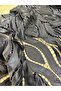 Black Shiny Velvet Laser Cut Clothing Fabric - 135 cm - 3