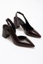 Tonia Bitter Brown Shiny Skin Heeled Women's Shoes - 2