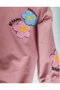 Girl's Yavruağzı Floral Happy Sweatshirt - 2