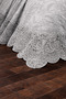 Nigar French Laced Dowry Double King Size Pique Cover Set / Bedspread Set 3 Pieces - 2